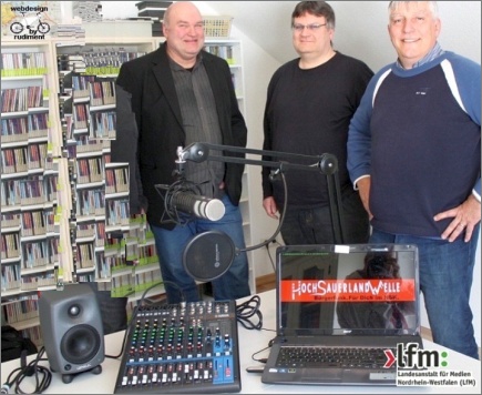 Markus Hiegemann, Rudolf Horst und Peter Schwarz Servicestelle Bürgerfunk